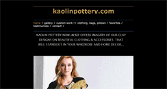 Desktop Screenshot of kaolinpottery.com